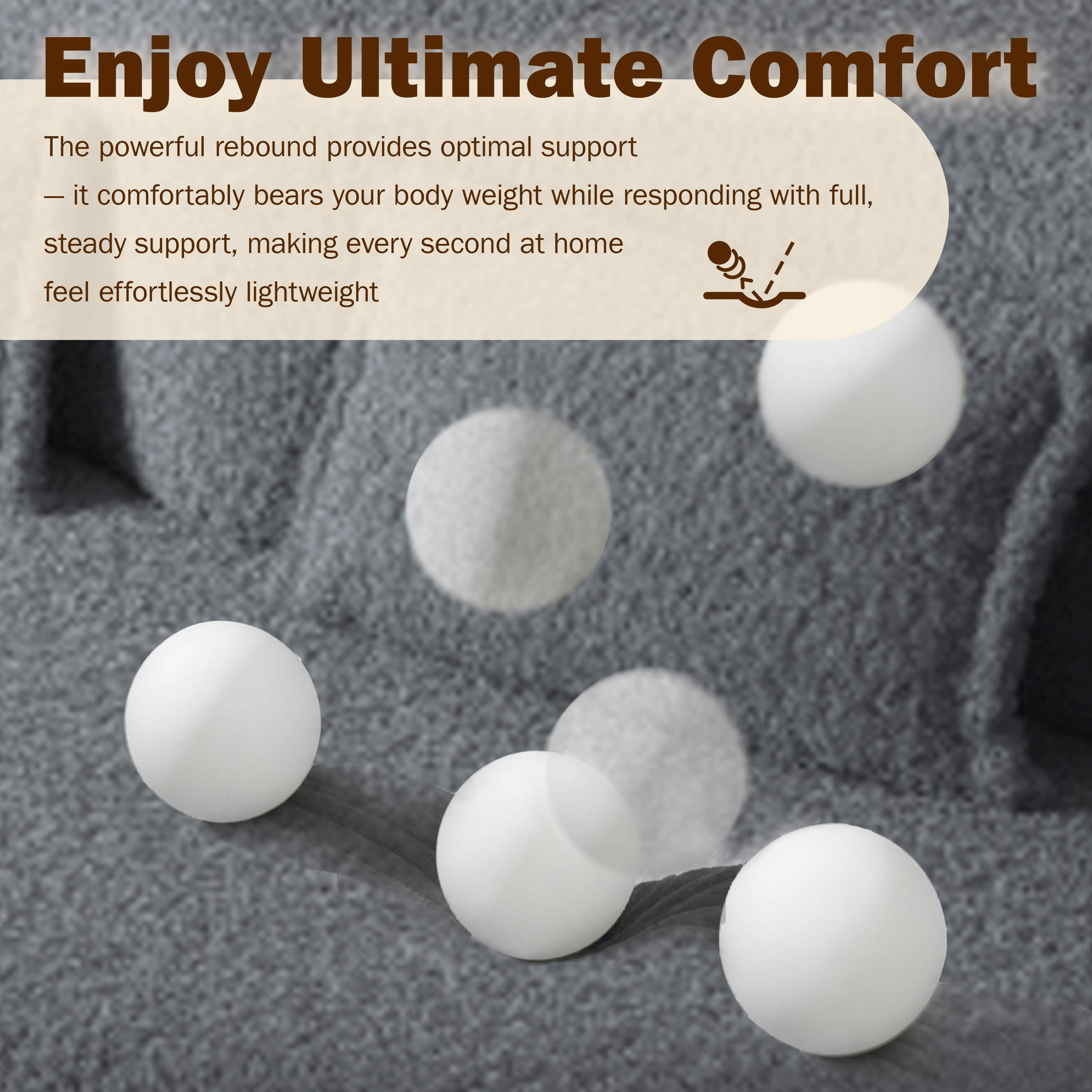 MAYEERTY Sherpa Floor Sofa Bed, Full Size Foldable Foam Sleeper Mattress with 2 Pillows, Zero Assembly Space Saving Guest Bed