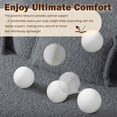 thumbnail image 6 of MAYEERTY Modern Convertible Floor Sofa Bed with 2 Pillows, 15" Full Size Teddy Fabric Folding Mattress, No Assembly, Gray, 6 of 9