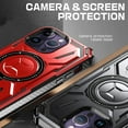 thumbnail image 5 of for iPhone 15 Pro-Max Case, MagSafe Military Grade Drop & Shock Protection 15 Pro Max Cell Phone Case with Kickstand & Slide (15 Pro - Red), 5 of 5