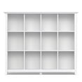 thumbnail image 3 of Acadian 48 inch x 57 inch Solid Wood Transitional 12 Cube Storage in White, 3 of 12