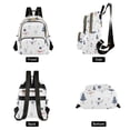 thumbnail image 4 of FORMRS Mini Backpack Purse for Women Travel Daypack Casual Shoulder Bag, Blue Cartoon Snowmen, 4 of 7