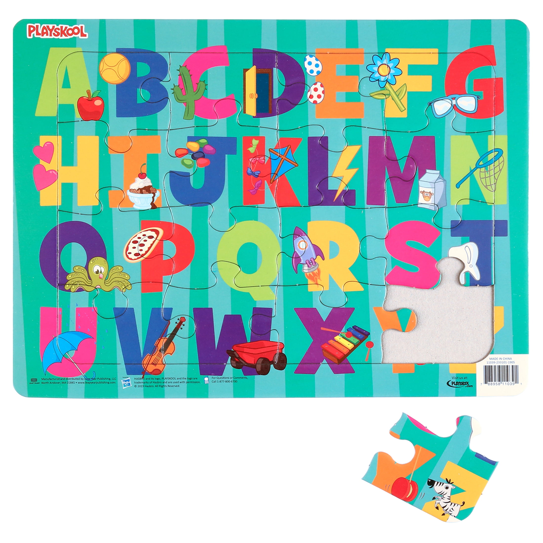 Playskool 16 Piece Number and Alphabet Puzzles with Frame, 2-Pack