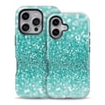thumbnail image 2 of DesignSkinz Scratch-Resistant Hard Slim Case Compatible with iPhone 15 Pro Max (Compatible with MagSafe) - Turquoise Unfocused Glimmer, 2 of 9