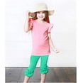 thumbnail image 2 of Kiapeise Baby Girl Ruffle Sleeve T-Shirt Top Basic Tee Summer Outfit, 2 of 5