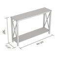 thumbnail image 4 of Safdie & Co. Entryway Console Sofa Couch Accent Table 46in L Brown Reclaimed Wood with 1 Shelf and Metal Sides for Living Room, 4 of 4
