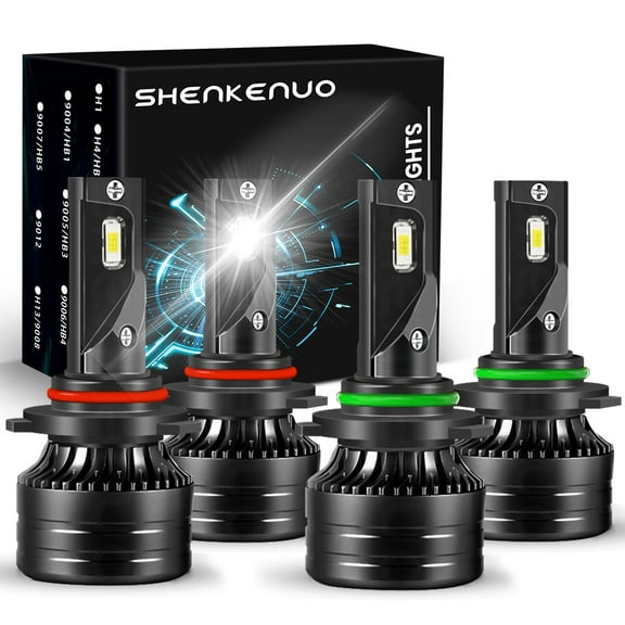 For Jeep Commander 2006-2010 LED Headlight Bulbs 9005 9006 High Low Beam Combo 6500K 4pc