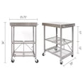 thumbnail image 2 of Origami RBT Fully Stainless Steel Foldable Kitchen Cart with Wheels, Silver, 2 of 8