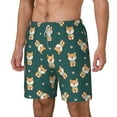 thumbnail image 2 of Uemuo Cute Shiba Pattern Mens Swim Trunks Quick Dry Board Shorts with Mesh Lining, Stretch Beach Shorts Quick Dry No-Chafing Board Shorts-Medium, 2 of 9