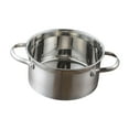 thumbnail image 3 of Hot Pot olla pequeña para shabu en acero inoxidable antigolpes y fácil de transportar con asas dobles adecuada para cocina restaurante catering buffet Plata, 3 of 9