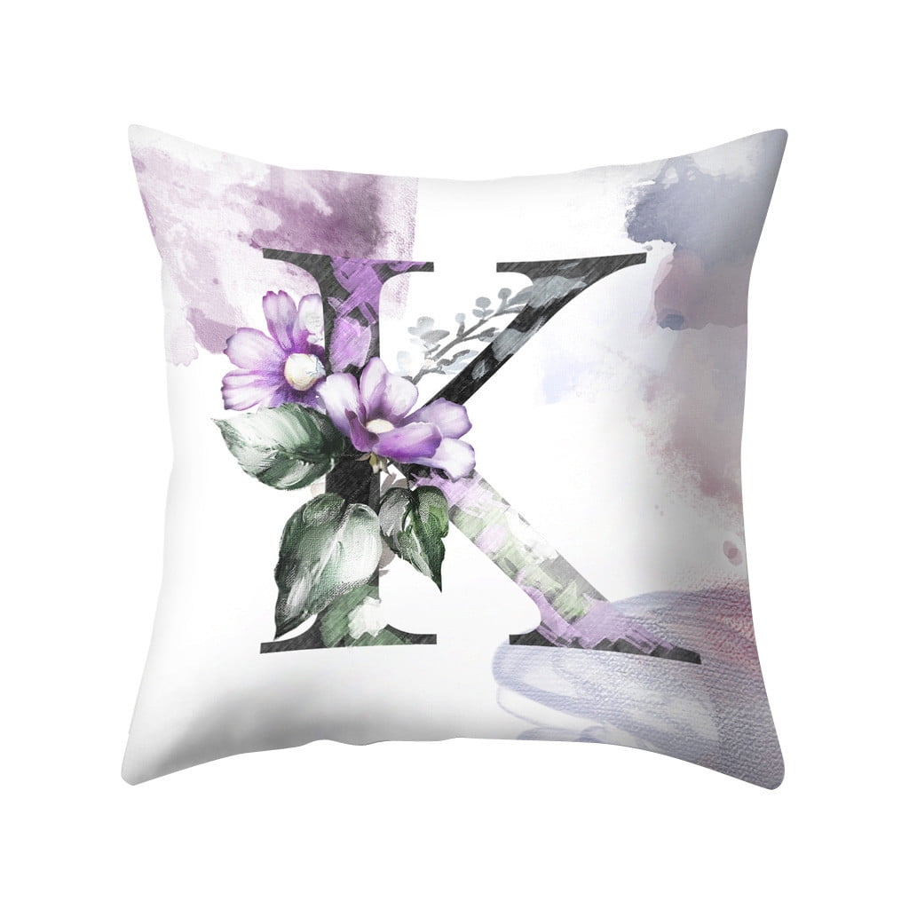 iOPQO Pillow Case Letters Pattern Pillow Case Sofa Car Cushion Cover