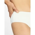 thumbnail image 2 of Time and Tru Women's and Women's Plus Size Ribbed Mid Rise Bikini Swim Bottoms, Sizes XS-3X, 2 of 5