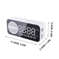 thumbnail image 3 of LACKUST Bluetooth Sound System, Bluetooth Alarm Clock Speaker, Clock Subwoofer, Portable Mini Desktop, Home, Outdoor Sound System,White, 3 of 8