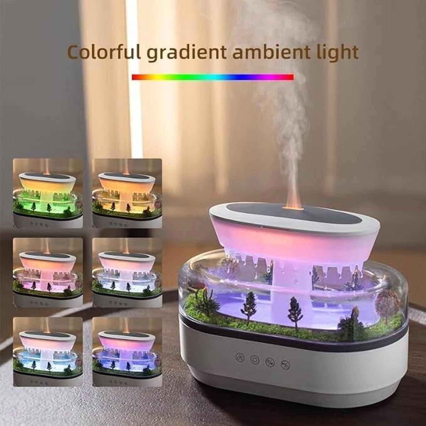 RAPOBRIX Micro Landscape Raindrop Humidifier - Essential Oil Aroma Diffuser with Remote