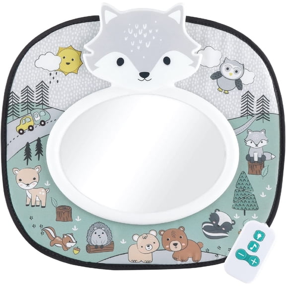 The Peanutshell Musical Car Seat Mirror, Woodland Animals