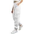 thumbnail image 3 of Noric Women Elastic Waist Cargo Jogger Pants High Rise Lightweight Outdoor Pants for Hiking Daily Street Walking Travel, 3 of 9