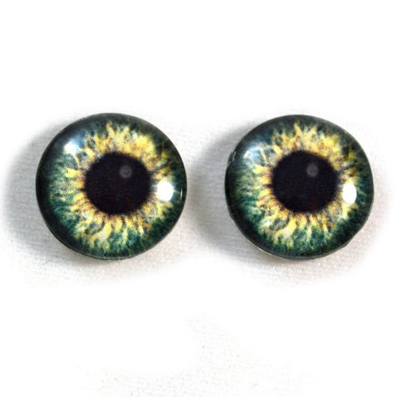 Olive Green Human Glass Eyes