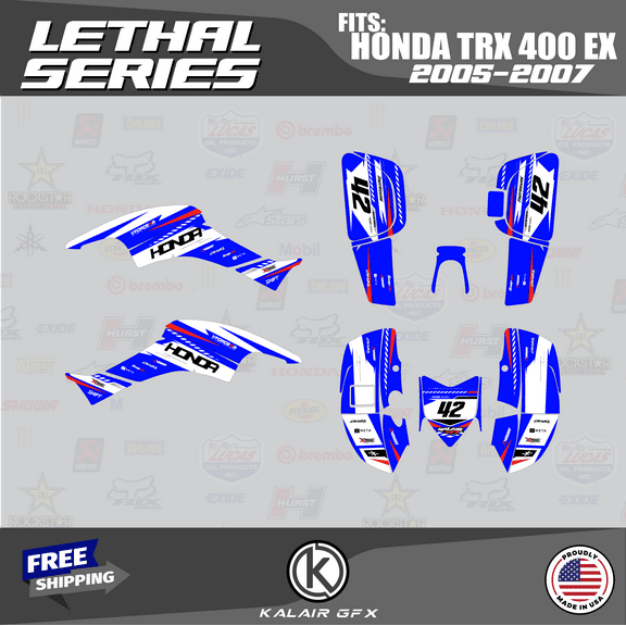 Kalair GFX Graphics Kit for Honda ATV TRX 400EX (2005-2007) Lethal Series