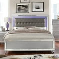 thumbnail image 2 of Furniture of America Xulu Contemporary Wood Queen Bed with LED in Silver, 2 of 6