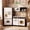 Black, variant on LINLUX Wooden Kids Play Kitchen Set, Pretend Kitchen with Ice Maker, Fridge, Microwave & Sink, White