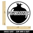 thumbnail image 2 of Pomegranate Text with Image Flavor Scent Self-Inking Rubber Stamp Ink Stamper - Fuchsia Ink - Medium 1 Inch, 2 of 7