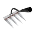 thumbnail image 2 of Almencla Garden Hand Rake, Weed Removal Rake, Agricultural Tools, Heavy Duty Garden Rake, 4 Tines, 2 of 8