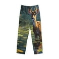 thumbnail image 5 of Balery Peaceful Deer Lily Pond print Men's Pajama Pants,Ultra Lightweight Pjs,Lounge Pant-Large, 5 of 9