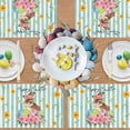 thumbnail image 6 of CREATITOY Cross-Border Hot Selling Easter Table Mat Flower Rabbit Egg Farmhouse Country Table Mat Decor Linen Print Heat Insulation for Easter Holiday, 6 of 6