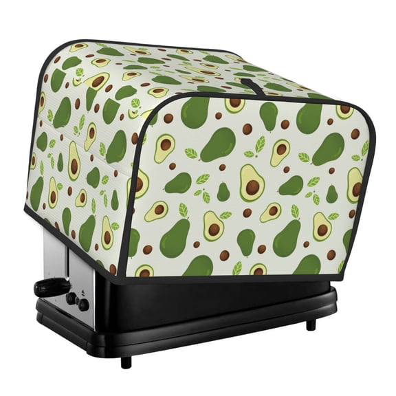 Picia Green Avocado Print 4 Slice Toaster Cover , Toaster Protector Dustproof Kitchen Appliance Cover, Kitchen Appliance Dustproof Protector