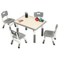thumbnail image 2 of CazToi Height Adjustable Kids Table and 4 Chairs Set Easy to Wipe Graffiti Desktop, 2 of 9