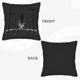 thumbnail image 6 of Set of 2 Square Throw Pillow Covers 18x18in - Elegant Monochrome Ghostly Design for Couch Bed or Car - Perfect for a Spooky, 6 of 8