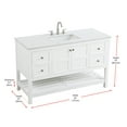 thumbnail image 2 of Elegant Kitchen and Bath 54 inch Single Bathroom Vanity in White, 2 of 7