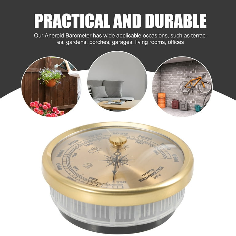 MERRYHAPY Adjustable Metal and Plastic Aneroid Barometer for Home