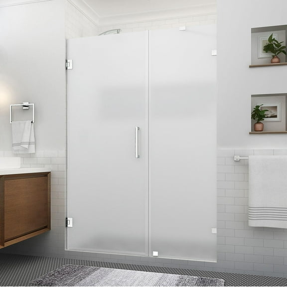 Aston Sdr985fruw-573380 Nautis Xl 80" High X 57" Wide Hinged Frameless Shower Door -