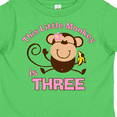 thumbnail image 4 of Inktastic Little Monkey Girl 3rd Birthday Girls Toddler T-Shirt, 4 of 5