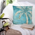thumbnail image 3 of 20x20 Pillow Covers Set of 2, Green Tree Coastal Beach Throw Pillow Covers Decorative Couch Cushion Case, Vintage Tropical Plant Microfiber Square Pillowcases for Bedroom Car Living Room, 3 of 7