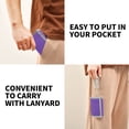 thumbnail image 5 of JIALIOU Nylon Trifold Card Wallet with ID Window Zipper Pocket for Men Women Teen Purple, 5 of 7