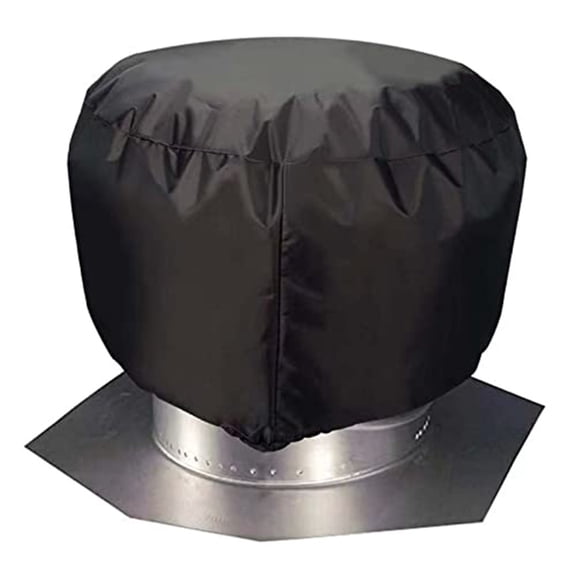 Black Roof Ventilator Turbine Vent Cover Waterproof Insulation 20D By 20W Size