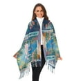 thumbnail image 3 of FORMRS Womens Scarf Winter Soft Long Big Warm Shawls Wrap Tassel Scarves, Blue Sea, 3 of 9