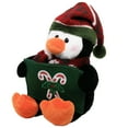 thumbnail image 7 of Made by Aliens Glittering Xmas Gift Card Holder Stuffed Animal – Festive Holiday Plush Toy Card Holder Design – Perfect Gift for Holidays & Christmas Celebration 9 inch (Penguin), 7 of 7