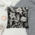 thumbnail image 2 of COMIO Black White Flowers Square Throw Pillow Case Decorative Cushion Cover Sofa, 2 of 5