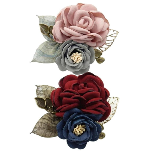 2x Trajes de Estilo Broche Pin Ramillete Breastpin Fiesta Proms Vestido Decoraciones Sunnimix Pin de la broche del mantón de las mujeres