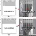 thumbnail image 6 of AllWays Plaza No Hook Shower Curtain with Snap in Liner Set Less Time Grey Waffle Shower Curtain for Bathroom 75" L x 78" W, 6 of 14