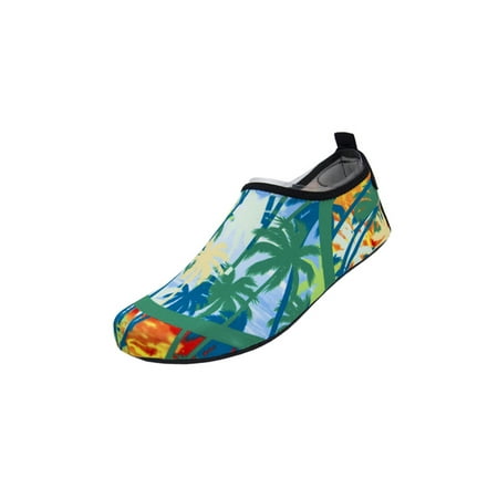

Rotosw Women Men Beach Shoe Barefoot Aqua Socks Quick Dry Water Shoes Anti-Slip Rubber Soft Sole Sock Sneakers Swim Lightweight Green Tree 4.5-5
