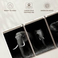 thumbnail image 6 of Elephant Stock Out Of The Darkness Wall Art - Horizontal Multi Panel Canvas - Living Room Wall Decor - Animal Multi Panel - Black And Gray Decor By Wildphotoart - 38" x 18", 6 of 8
