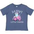 thumbnail image 3 of Inktastic Daddy's Little Farmer- Pink Tractor and Flowers Boys or Girls Baby T-Shirt, 3 of 5