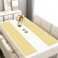thumbnail image 2 of Yellow White Checkerboard Checkered Pattern Summer Placemats Table Placemats Set Of 6-Linen Kitchen Washable Placemats Table Mats 11.8"x17.7" Non-Slip Heat Resistant, 2 of 5