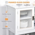 thumbnail image 5 of HOMCOM Modern Sideboard Storage Cabinet with Framed Glass Doors, Multiple Storage Options, and Anti-Topple, White, 5 of 9