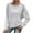 Gray, variant on Womens Long Sleeve Pullover T Shirt, Fall Tops for Women, Women's Casual Soft Solid Color Crew Neck Patchwork Pullover T Shirt Navy, XXL