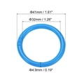 thumbnail image 2 of Uxcell 1.6" OD 1.3" ID Loose Leaf Rings Binder Ring Plastic O Rings for Book Scrapbook, Blue 50 Pack, 2 of 6