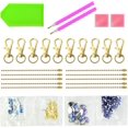 thumbnail image 3 of 10 Pieces Diamond Painting Heart Keychain, 5D DIY Full Diamond Painting Keychain, Diamond Painting Keychain, 5D Diamond Painting Butterfly Shape Painting Keychain Pendant, for DIY, 3 of 5